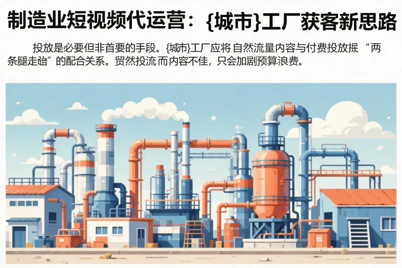 制造业短视频代运营:康巴什工厂获客新思路