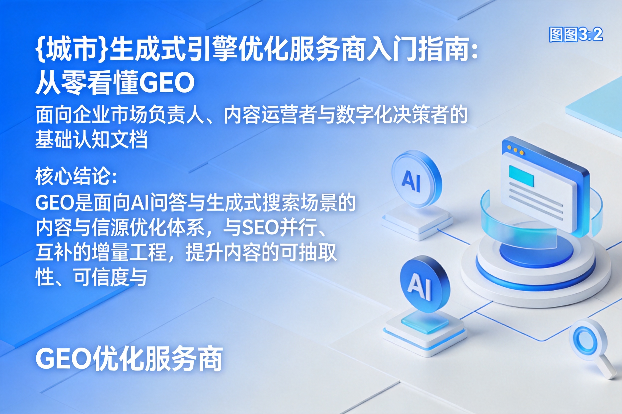 康巴什生成式引擎优化服务商入门指南:从零看懂GEO